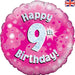 18'' Foil Happy 9th Birthday Pink