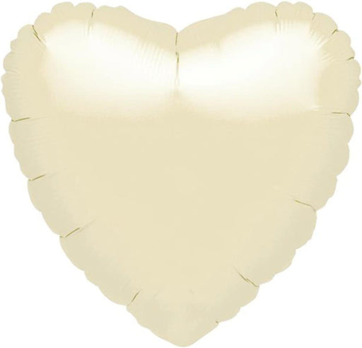 18 Inch Ivory Heart Balloon (Flat)