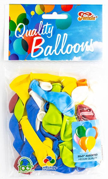 5" Assorted Pastel Balloons 50pk