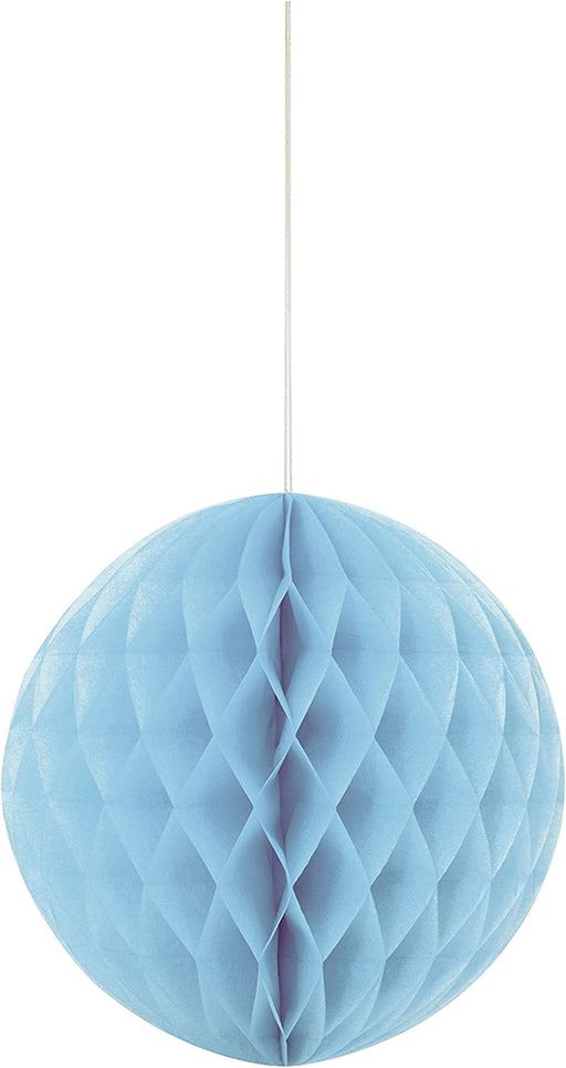 Soft Blue Paper Honeycomb Ball Decoration