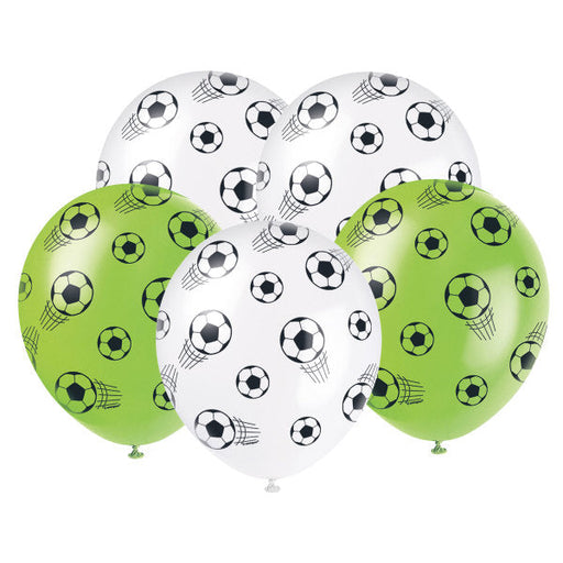3D Football 12'' Latex Balloons, 5pk