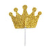 Gold Glitter Party Crown Cake Topper (12pc)
