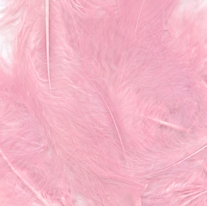 Light Pink Eleganza Feathers Mixed Sizes 3'' - 8'' (8G Bag)