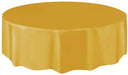 Gold Round Plastic Tablecover 213 Dia