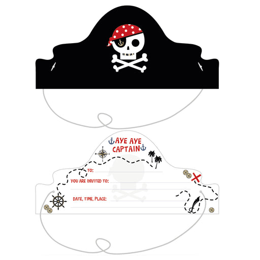 Pirate Pirate Hat Invitations 8pk