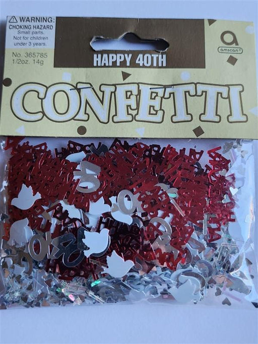 Amscan Happy 40th Anniversary Confetti 14g