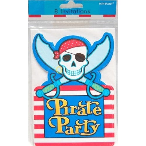 Amscan Pirate Party Invitations 8pk