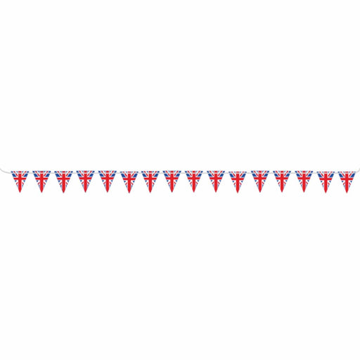 Amscan Bunting Union Jack Red White Blue Paper Pennant Bunting 10 mtr (1pc)