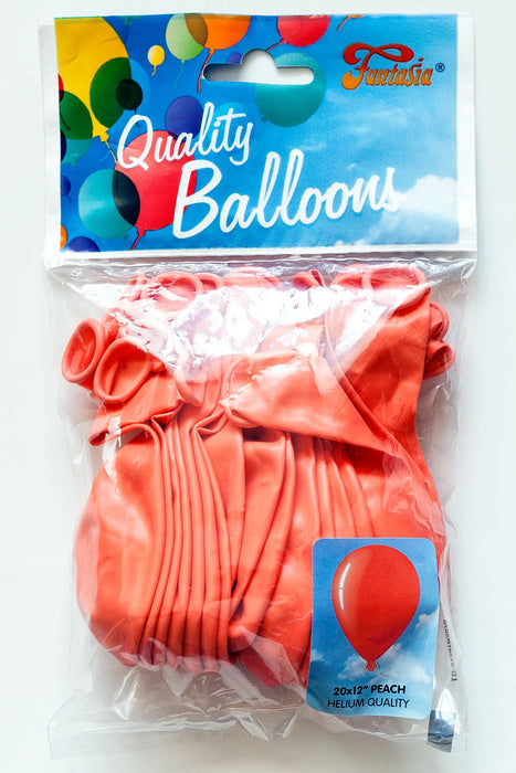 12" Peach Pastel Balloons 20pk