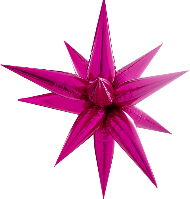 Boom Party Foil Balloon 26" Magenta Exploding Star