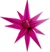 Boom Party Foil Balloon 26" Magenta Exploding Star