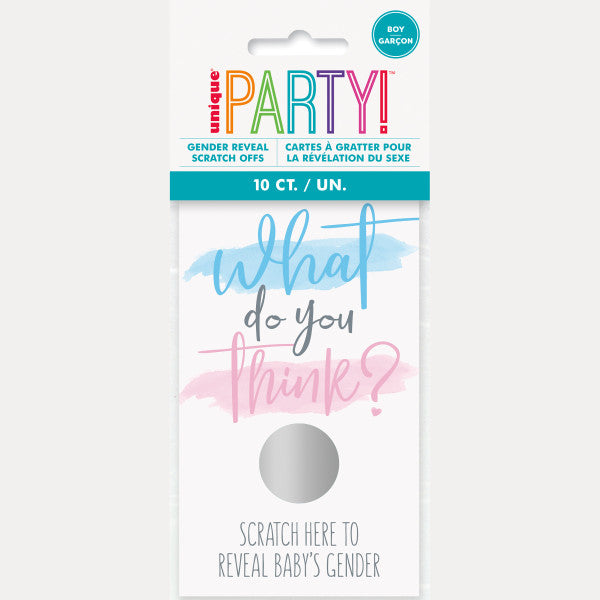 "Boy" Scratch-Off Gender Reveal Party Games