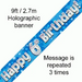 Foil Banner 6th Birthday Blue