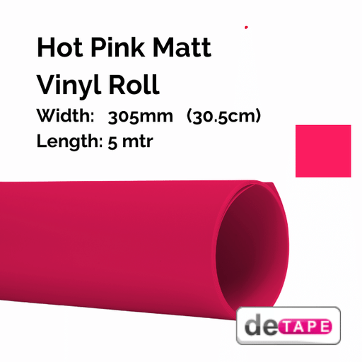 DeTape Vinyl Hot Pink Matt Vinyl 305mm x 5mtr