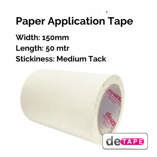 DeTape Application Tape Paper Application Tape 150mm x 50mtr