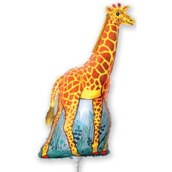 FlexMetal Foil Balloons 17 Inch Giraffe Mini Shape (Flat)