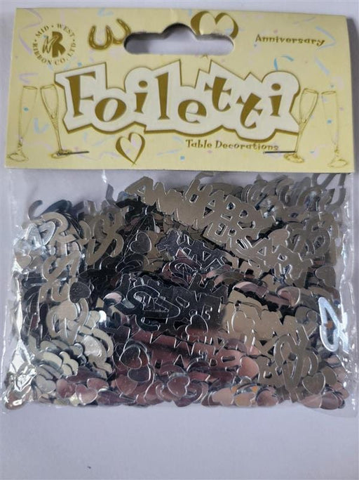 Foiletti Silver Anniversary Confetti 14g