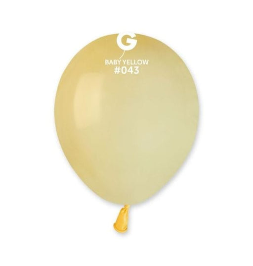 Gemar Latex Balloons 5 Inch (50pk) Macaron Baby Yellow Balloons #043
