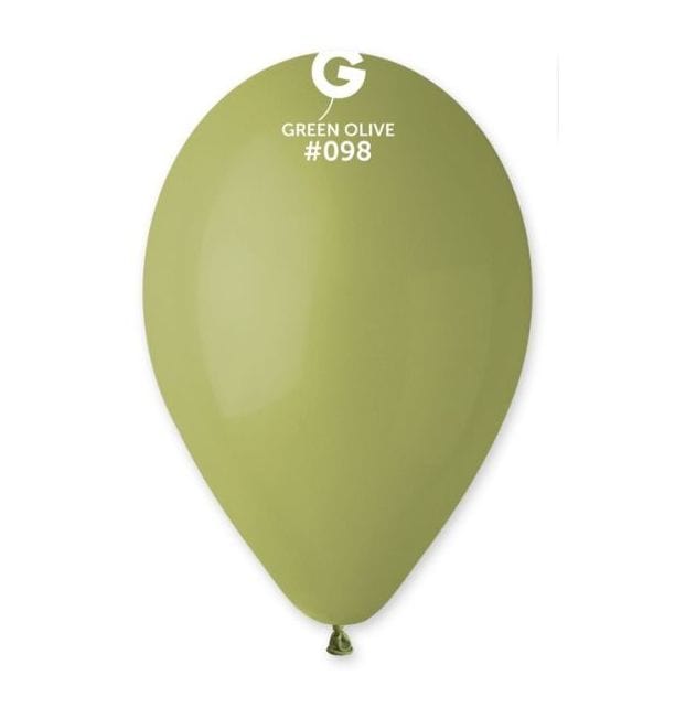 Gemar Latex Balloons 13 Inch (50pk) Natural Green Olive Balloons #098
