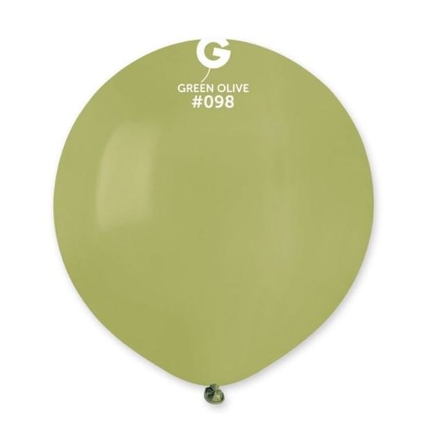 Gemar Latex Balloons 19 Inch (25pk) Natural Green Olive Balloons #098