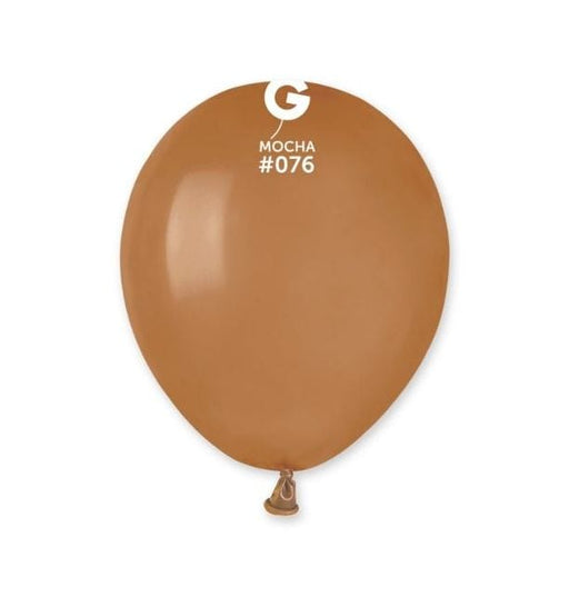 Gemar Latex Balloons 5 Inch (50pk) Natural Mocha Balloons #076