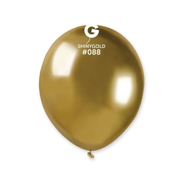 Gemar Latex Balloons 5 Inch (50pk) Shiny Gold Balloons #088