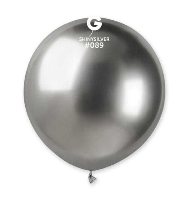 Gemar Latex Balloons 19 Inch (25pk) Shiny Silver Balloons #089