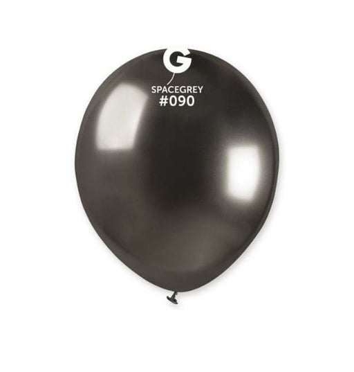 Gemar Latex Balloons 5 Inch (50pk) Shiny Space Grey Balloons #090