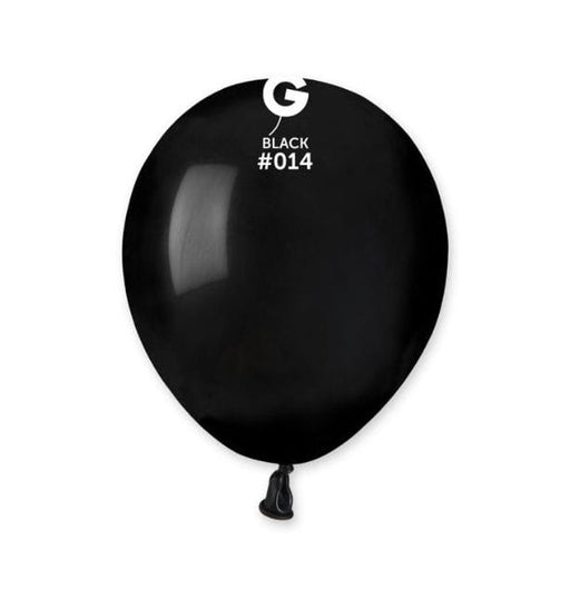 Gemar Latex Balloons 5 Inch (50pk) Standard Black Balloons #014