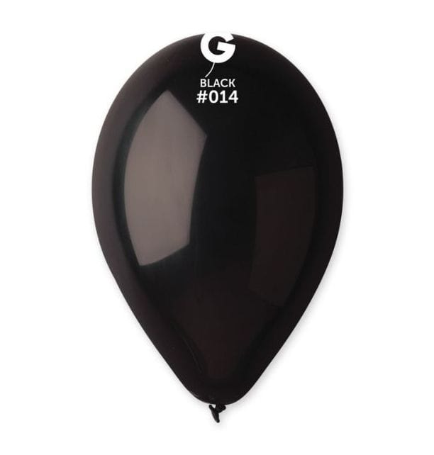 Gemar Latex Balloons 13 Inch (50pk) Standard Black Balloons #014