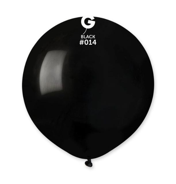 Gemar Latex Balloons 19 Inch (25pk) Standard Black Balloons #014
