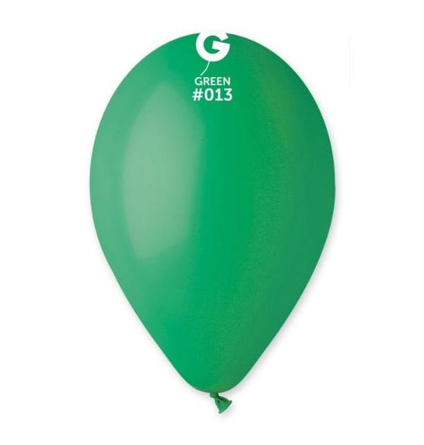 Gemar Latex Balloons 13 Inch (50pk) Standard Green Balloons #013