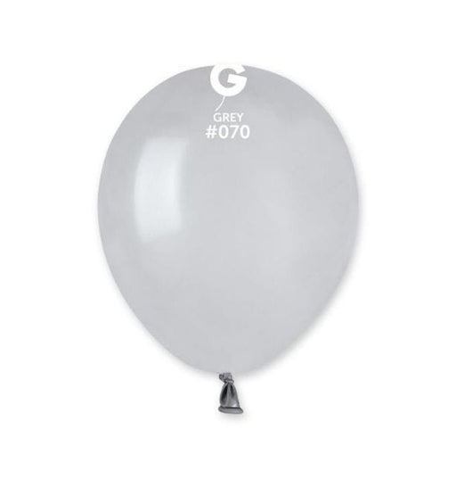 Gemar Latex Balloons 5 Inch (50pk) Standard Grey Balloons #070