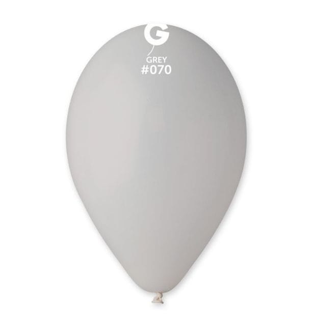 Gemar Latex Balloons 13 Inch (50pk) Standard Grey Balloons #070
