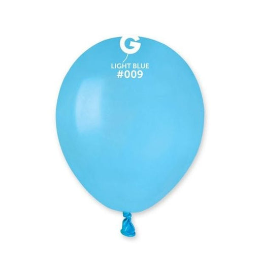 Gemar Latex Balloons 5 Inch (50pk) Standard Light Blue Balloons #009