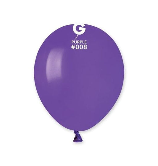 Gemar Latex Balloons 5 Inch (50pk) Standard Purple Balloons #008