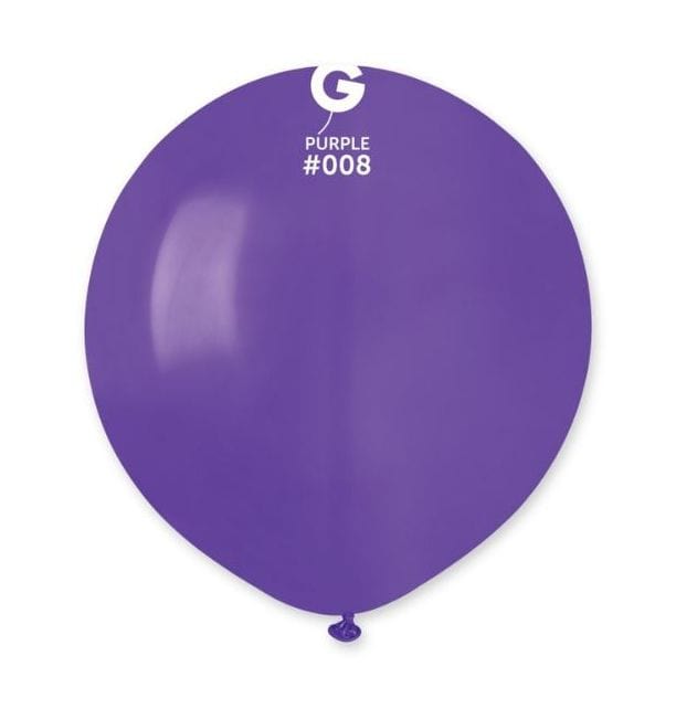 Gemar Latex Balloons 19 Inch (25pk) Standard Purple Balloons #008