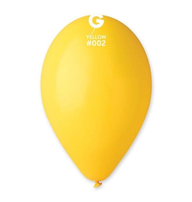 Gemar Latex Balloons 13 Inch (50pk) Standard Yellow Balloons #002