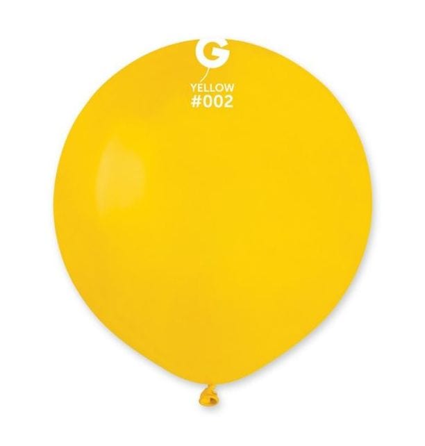 Gemar Latex Balloons 19 Inch (25pk) Standard Yellow Balloons #002