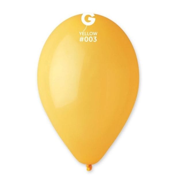 Gemar Latex Balloons 13 Inch (50pk) Standard Yellow Balloons #003