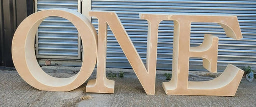 Gibs On It 3D Letters 3D Letters for the word 'ONE'