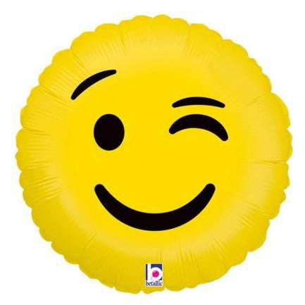 18'' Emoji Wink Foil Balloon