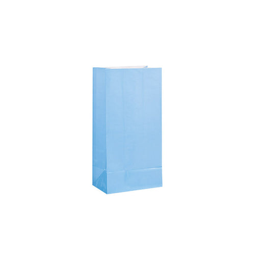 Paper Party Bags Baby Blue (12pk)
