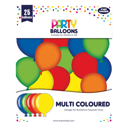 Rainbow Party Balloons (25 Pack)