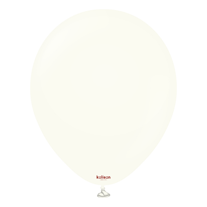 Kalisan Latex Balloons 5 Inch (100pk) Retro White Balloons