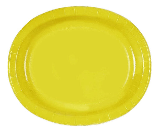 Sunflower Yellow Oval Serving Plates 8pk