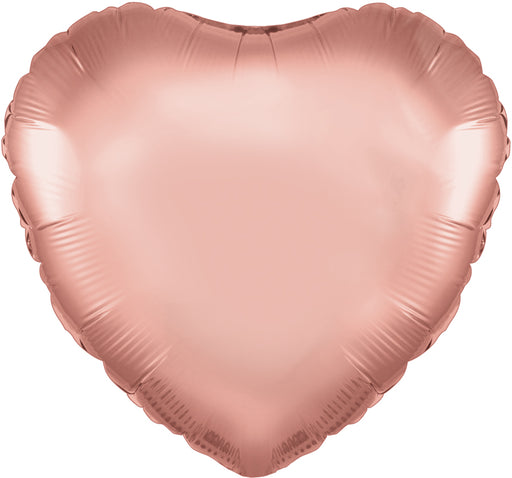18'' Packaged Rose Gold Heart Foil Balloon