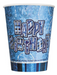 Glitz Blue Prismatic Cups 9 Oz (8pk)
