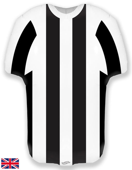 Oaktree UK Foil Balloons Balck and White Stripe Sport Shirt / Football Shirt