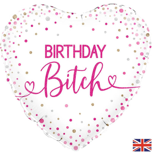 Oaktree UK Foil Balloon Happy Birthday Bi%ch 18 Inch Round